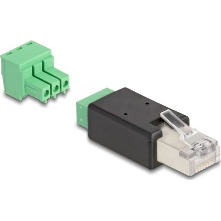 Delock RJ45 apa - Terminal Block Adapter 3 tűs 2-részes