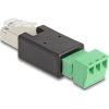 Delock RJ45 apa - Terminal Block Adapter 3 tűs 2-részes