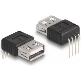   Delock USB-A 2.0 -> forrfül csatlakozó dugó fekete 90°