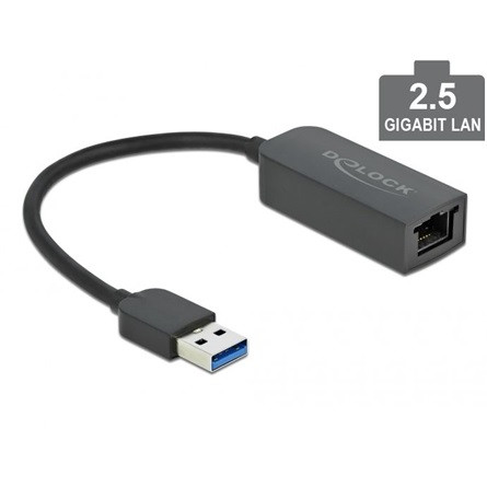 Delock Realtek RTL8156 2,5Gb/s USB 3.2 Gen1 A RJ45 hálózati adapter