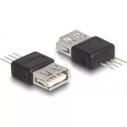Delock USB-A 2.0 -> forrfül csatlakozó dugó fekete