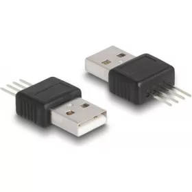 Delock USB-A 2.0 -> forrfül csatlakozó dugó fekete