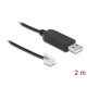 Delock USB-A 2.0 -> Serial RS-232 RJ12 M/M adatkábel 2m fekete ESD potection Skywatcher