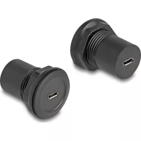   Delock USB 2.0 Micro-B-típusú   USB 2.0 Micro-B-típusú beépített csatlakozóval fekete