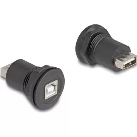   Delock USB 2.0 B-típusú   USB 2.0 A-típusú beépített csatlakozóval fekete