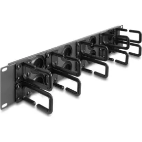   Delock 19  kábelrendező router panel 8 gumírozott kábelbemenettel és 10 hurokkal 2U sötétszürke