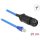 Delock CAT6 UTP -> CAT6 UTP M/F adatkábel 0.25m kék IP68 tömszelencével