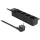 Delock 66817 Wall Mountable 4db villásdugó CEE 7/7 (EU) elosztó 1.5m fekete + 1U 10" mounting bracket