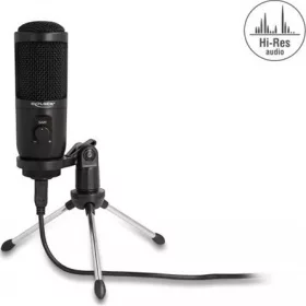  Delock USB-s kondenzátor mikrofon állvánnyal személyi számítógéphez és laptophoz, 24 Bit / 192 kHz
