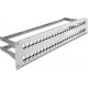 Delock 19  Keystone patch panel 48 porttal és tehermentesítőkkel 2U szürke