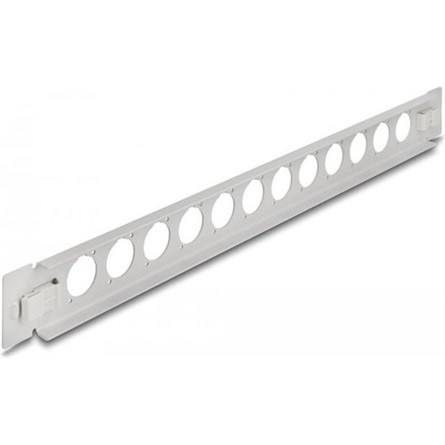 Delock 19  D-típusú patch panel 12 porttal eszköz nélkül szerelhető szürke