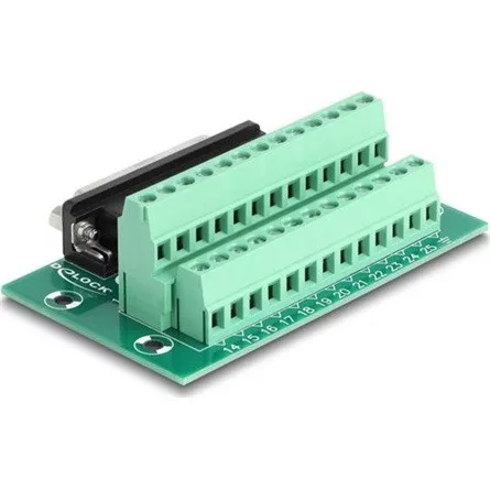 Delock D-Sub 25 tűs anya - Terminal Block DIN sínhez