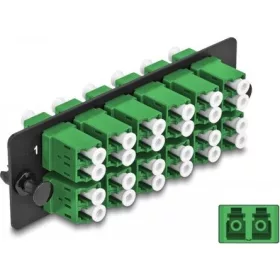   Delock Üvegszálas Adapter Panel LC Duplex APC 12 Port zöld