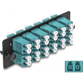   Delock Üvegszálas adapter panel LC Duplex OM4 12 port víz színű