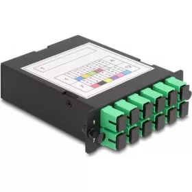   Delock Üvegszálas HD (nagy sűrűségű) kazetta MPO apa - 12 db. SC Simplex anya, 12 üvegszál,