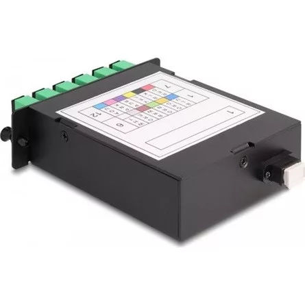 Delock Üvegszálas HD (nagy sűrűségű) kazetta MPO apa - 12 db. SC Simplex anya, 12 üvegszál,