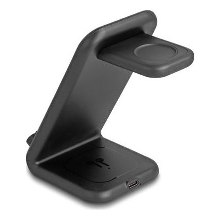 Delock vezeték nélküli töltő 3 az 1-ben 2 töltőtekerccsel 5 W / 5 W / 15 W