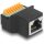 Delock RJ45 -> Terminal block 8pin F/F adapter fekete