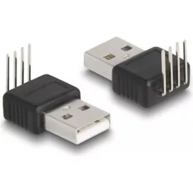   Delock USB-A 2.0 -> forrfül csatlakozó dugó fekete 90°