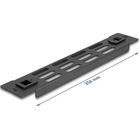 Delock 10  hálózati kabinet panel szellőző nyílásokkal eszköz nélkül beszerelhető 1U fekete