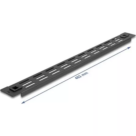 Delock 19  hálózati kabinet panel szellőző nyílásokkal eszköz nélkül beszerelhető 1U fekete