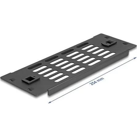 Delock 10  hálózati kabinet panel szellőző nyílásokkal eszköz nélkül beszerelhető 2U fekete