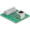 Delock RJ45 anya - Terminal block nyomógombbal hajlított DIN sínhez