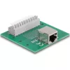 Delock RJ50 anya - Terminal block nyomógombbal DIN sínhez