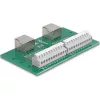 Delock RJ50 2 db. anya - 2 db. Terminal block nyomógombbal DIN sínhez