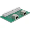 Delock RJ50 2 db. anya - 2 db. Terminal block nyomógombbal DIN sínhez