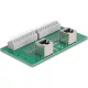 Delock RJ50 2 db. anya - 2 db. Terminal block nyomógombbal hajlított DIM sínhez