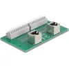 Delock RJ50 2 db. anya - 2 db. Terminal block nyomógombbal hajlított DIM sínhez