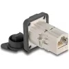 Delock D-típusú RJ45 beépített csatlakozó Cat.6A STP védősapkával IP66 por- és vízbiztos