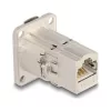 Delock D-típusú RJ45 beépített csatlakozó Cat.6A STP fém