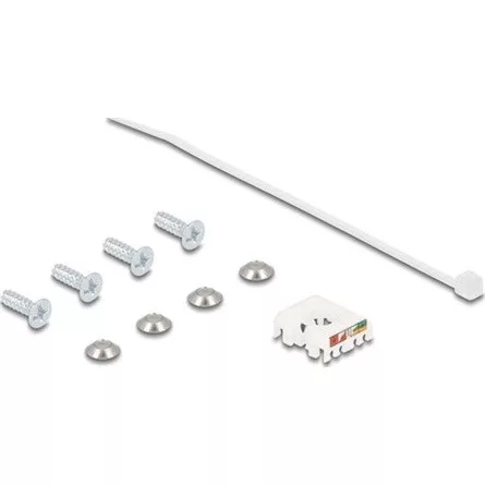 Delock D-típusú RJ45 beépített csatlakozó LSA kapcsolattal Cat.6A STP védősapkával IP66 por- és vízbiztos