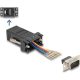 Delock D-Sub 9-tűs dugó   RJ12 anya összekötő adapter fekete