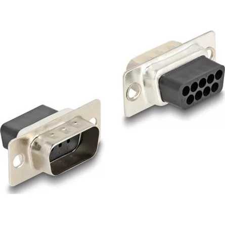 Delock D-Sub 9-tűs dugó   RJ12 anya összekötő adapter fekete