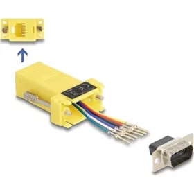   Delock D-Sub 9-tűs dugó   RJ12 anya összekötő adapter sárga