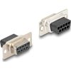 Delock D-Sub 9-tűs anya   RJ12 anya összekötő adapter fekete
