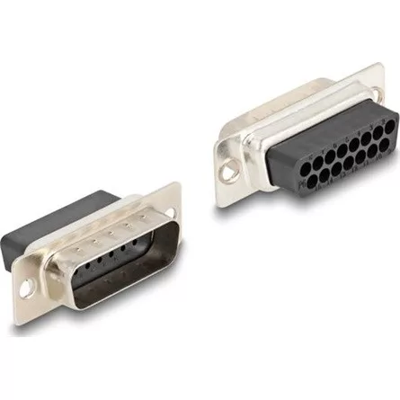 Delock D-Sub 15-tűs dugó   RJ12 anya összekötő adapter kék