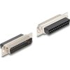 Delock D-Sub 25-tűs dugó   RJ12 anya összekötő adapter piros