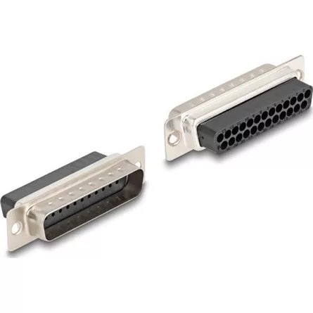 Delock D-Sub 25-tűs dugó   RJ12 anya összekötő adapter piros