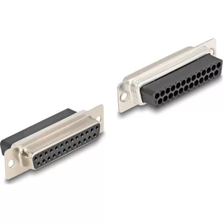 Delock D-Sub 25-tűs anya   RJ12 anya összekötő adapter piros