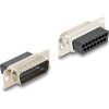 Delock D-Sub 15-tűs dugó   RJ45 anya összekötő adapter fehér