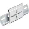 Delock Alumínium beépítő csipesz DIN sínhez 60,0 x 47,8 mm ezüst színű