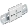 Delock Alumínium beépítő csipesz DIN sínhez 60,0 x 47,8 mm ezüst színű