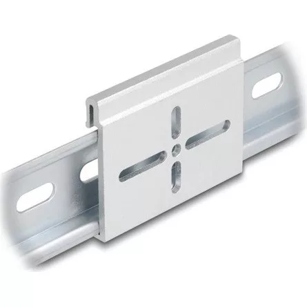Delock Alumínium beépítő csipesz DIN sínhez 60,0 x 47,8 mm ezüst színű