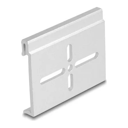 Delock Alumínium beépítő csipesz DIN sínhez 60,0 x 47,8 mm ezüst színű