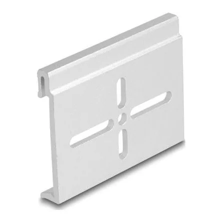 Delock Alumínium beépítő csipesz DIN sínhez 60,0 x 47,8 mm ezüst színű