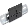 Delock Alumínium beépítő csipesz DIN sínhez 60,0 x 47,8 mm ezüst fekete
